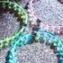 Blauer Nebel | Silber | Galaxie Glas Makramee Perlen Armband